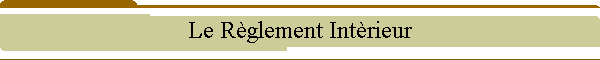 Le Rglement Intrieur