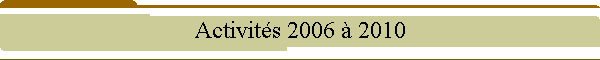 Activits 2006  2010